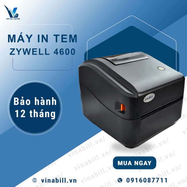 🖨️ MÁY IN TEM ZYWELL 4600 – GIẢI PHÁP IN ẤN NHÃN CHUYÊN NGHIỆP
