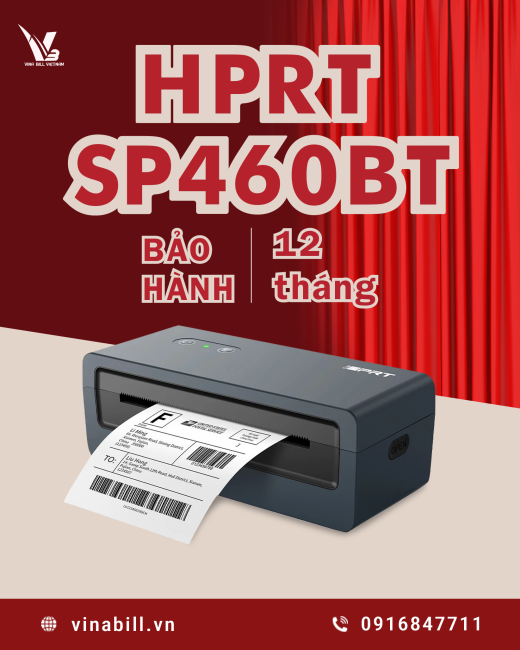 Máy In Vận Đơn HPRT SP460BT: Giải Pháp Hoàn Hảo Cho Bán Hàng Online