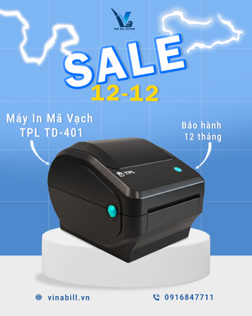 TPL TD-401 – Máy In Mã Vạch Chuyên Nghiệp Cho Doanh Nghiệp Hiện Đại